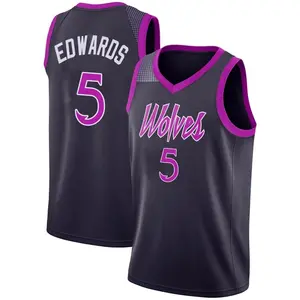 Minnesota Timberwolves Swingman Purple Anthony Edwards 2018/19 Jersey - City Edition - Men's